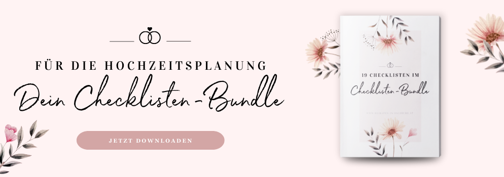 19 Checklisten für die Hochzeitsplanung – Dein Checklisten-Bundle