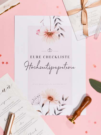 Hochzeitspapeterie-Checkliste für den Download