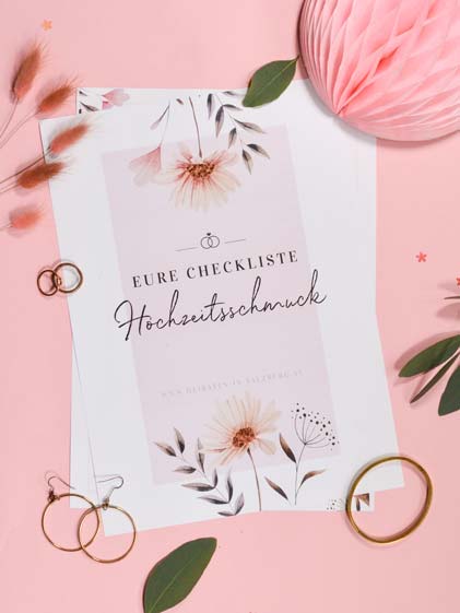 Hochzeitsschmuck-Checkliste zum Download