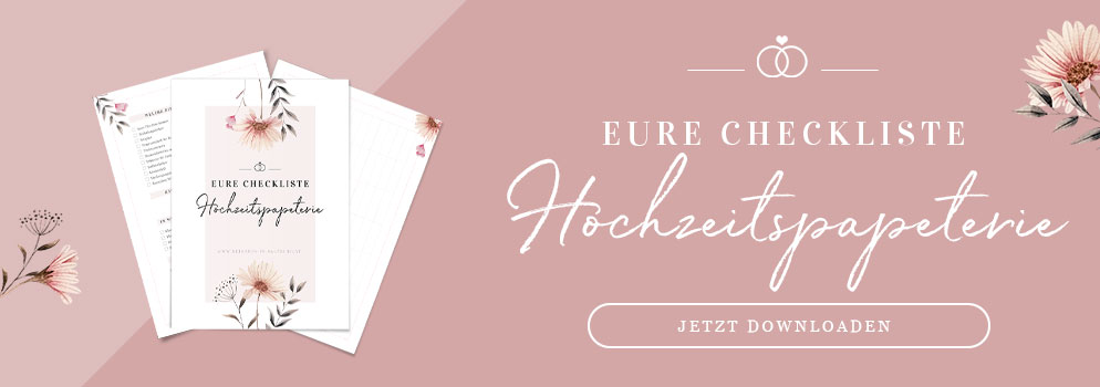 Hochzeitspapeterie-Checkliste für die Planung